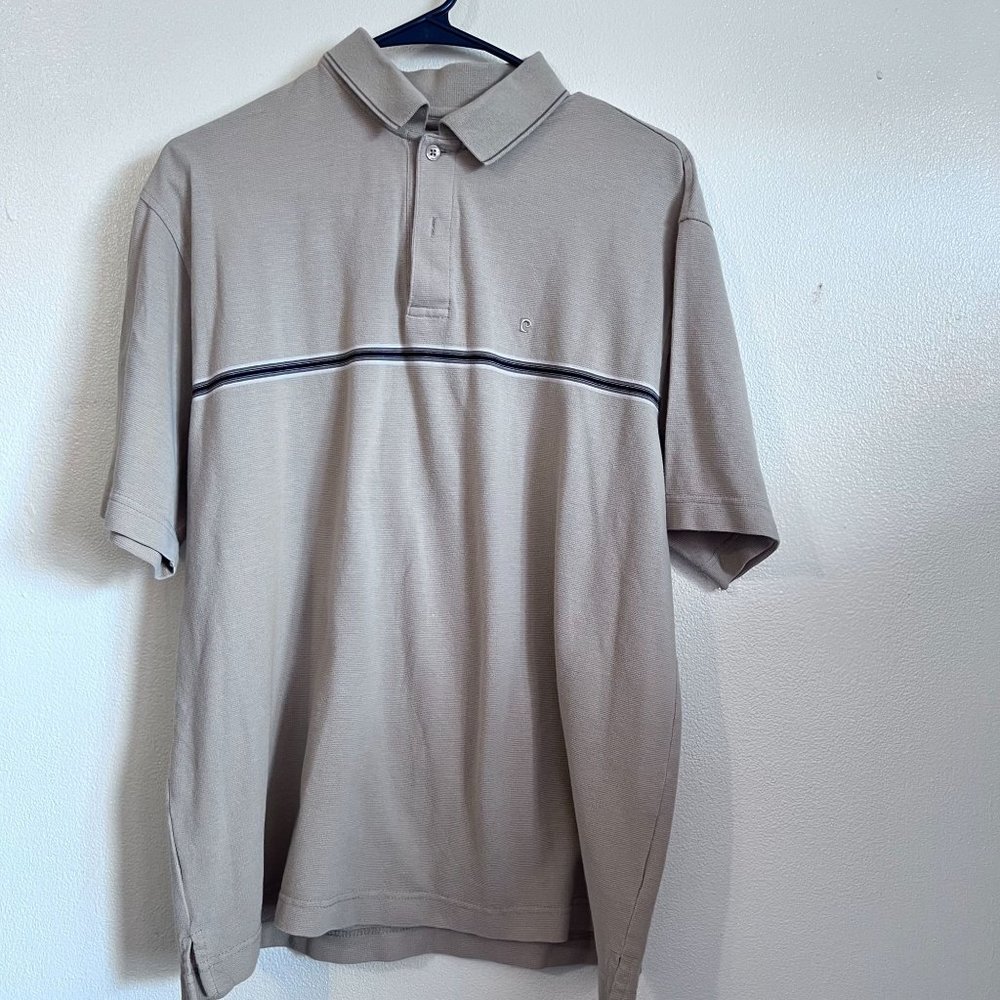 Pierre Cardin, Men's Khaki and Tan T-shirt, size L